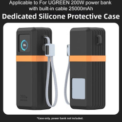S coque de protection en silicone pour batterie externe uvert 200 w, coque antidérapante et antichoc pour chargeur portable 25 0