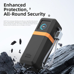S coque de protection en silicone pour batterie externe uvert 200 w, coque antidérapante et antichoc pour chargeur portable 25 0