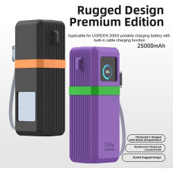 Coque de protection en silicone pour batterie externe uvert 200 w, coque antidérapante antichoc avec découpes précises, coque po