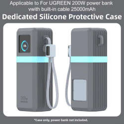 Coque de protection en silicone pour batterie externe uvert 200 w, coque antidérapante antichoc avec découpes précises, coque po