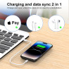 Coque de chargement de batterie 13800 mAh pour iPhone 14 Pro 6,1", batterie supplémentaire 1,5 x, film protecteur d'écran, noir
