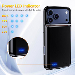 Coque batterie Nwe 2025 pour iPhone 17 Pro-Noir