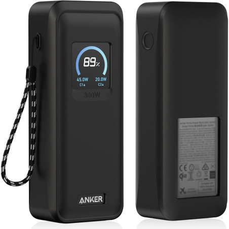 Compatible avec Anker Prime Power Bank 26, 250 mAh, 300 W, coque de protection en silicone souple antichoc pour batterie externe