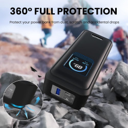 Compatible avec Anker Prime Power Bank 26, 250 mAh, 300 W, coque de protection en silicone souple antichoc pour batterie externe