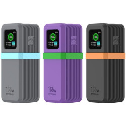 Uvert nexode power bank 20 000 mah 165 w coque en silicone avec ajustement parfait et accès complet aux boutons et ports (gris)