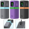 Uvert nexode power bank 20 000 mah 165 w coque en silicone avec ajustement parfait et accès complet aux boutons et ports (gris)