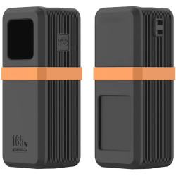 Uvert nexode power bank 20 000 mah 165 w coque en silicone avec ajustement parfait et accès complet aux boutons et ports (noir)
