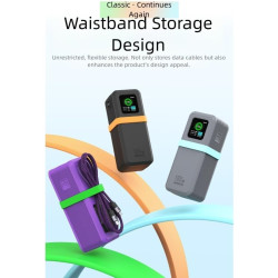 Uvert nexode power bank 20 000 mah 165 w coque en silicone avec ajustement parfait et accès complet aux boutons et ports (noir)