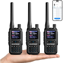 BAOFENG GT-5R Mini 5W Radio Bi-Bande, Talkie-walkie VHF/UHF, Programmation sans Fil par Application, Double PTT, Port de Chargem