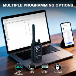 BAOFENG GT-5R Mini 5W Radio Bi-Bande, Talkie-walkie VHF/UHF, Programmation sans Fil par Application, Double PTT, Port de Chargem
