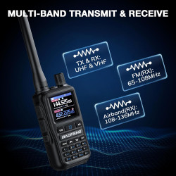 BAOFENG GT-5R Mini 5W Radio Bi-Bande, Talkie-walkie VHF/UHF, Programmation sans Fil par Application, Double PTT, Port de Chargem
