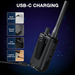 BAOFENG GT-5R Mini 5W Radio Bi-Bande, Talkie-walkie VHF/UHF, Programmation sans Fil par Application, Double PTT, Port de Chargem