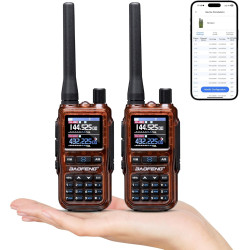 BAOFENG GT-5R Mini 5W Radio Bi-Bande, Talkie-walkie VHF/UHF, Programmation sans Fil par Application, Double PTT, Port de Chargem