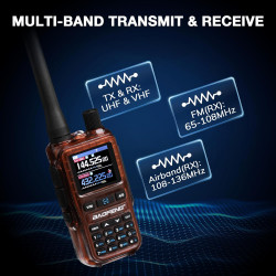 BAOFENG GT-5R Mini 5W Radio Bi-Bande, Talkie-walkie VHF/UHF, Programmation sans Fil par Application, Double PTT, Port de Chargem