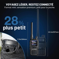 Baofeng GT-5R Mini 5W Radio portative Double Bande, Talkie-walkie UHF VHF Compact avec Programmation Via Application BT, 999 can