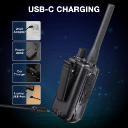 BAOFENG GT-5R Mini 5W Radio Bi-Bande, Talkie-walkie VHF/UHF, Programmation sans Fil par Application, Double PTT, Port de Chargem