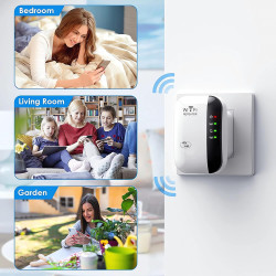 Répéteur WiFi Puissant 300Mbps Amplificateur WiFi 2.4GHz WiFi Range Booster avec Port Ethernet | WiFi Extender Booster avec 4 Mo