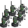 eSynic 6pcs Talkies Walkies Professionnel Longue Distance PMR446 sans Licence 16 Canaux Talkies Walkies Rechargeable avec Écoute