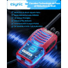 eSynic Talkies Walkies Ensemble de 3 Pièces Rouge Jaune Bleu PMR446 sans Licence 16 Canaux Talkies Walkies Rechargeable Batterie