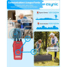eSynic Talkies Walkies Ensemble de 3 Pièces Rouge Jaune Bleu PMR446 sans Licence 16 Canaux Talkies Walkies Rechargeable Batterie