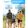 eSynic Talkies Walkies Ensemble de 3 Pièces Rouge Jaune Bleu PMR446 sans Licence 16 Canaux Talkies Walkies Rechargeable Batterie