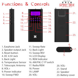 Sam and Colby XPLR Spirit Box | Équipement de détection paranormal survie hantée scanner chasseur de fantômes détecteur EMF et E