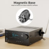 deleyCON Antenne Radio Dab+ FM pour Chaîne Stéréo avec Adaptateur - Antenne Numérique avec Base Magnétique, Câble 3,0 m pour 75 