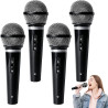 Ensemble de 4 Faux Microphones: Modèle réduit de Faux Microphone, Microphone de Simulation, Accessoire de scène Amusant et idéal