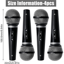 Ensemble de 4 Faux Microphones: Modèle réduit de Faux Microphone, Microphone de Simulation, Accessoire de scène Amusant et idéal