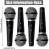 Ensemble de 4 Faux Microphones: Modèle réduit de Faux Microphone, Microphone de Simulation, Accessoire de scène Amusant et idéal