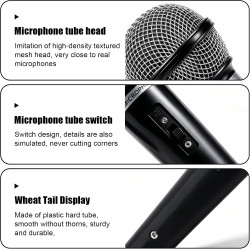 Ensemble de 4 Faux Microphones: Modèle réduit de Faux Microphone, Microphone de Simulation, Accessoire de scène Amusant et idéal