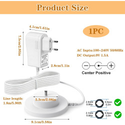 Chargeur pour Toniebox, Adaptateur Le Câble de Charge 9 V 1.5A pour Tonie Box 1 Lecteur Audio, Secteur Remplaçant de Station de 