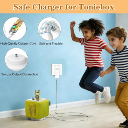 Chargeur pour Toniebox, Adaptateur Le Câble de Charge 9 V 1.5A pour Tonie Box 1 Lecteur Audio, Secteur Remplaçant de Station de 