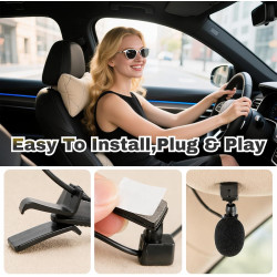 Microphone externe 3,5 mm pour voiture - micro cravate compatible avec autoradio bleutooth jvc, kenwood, sony, alpine - câble de