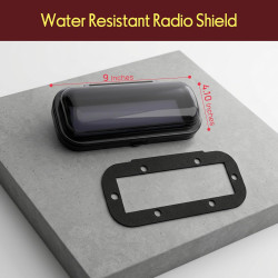Pyle Cache Autoradio Bateau Étanche – Protection Autoradio Marin Fumé Waterproof Anti UV avec Porte Relevable, Boîtier Radio Mar