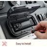 Pyle Cache Autoradio Bateau Étanche – Protection Autoradio Marin Fumé Waterproof Anti UV avec Porte Relevable, Boîtier Radio Mar