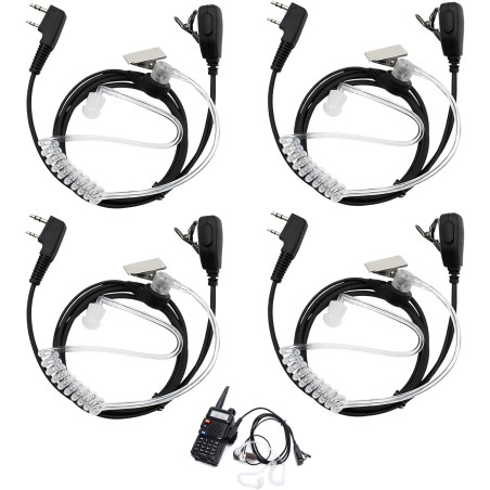 Oreillette Talkie Walkie, 4 Pièces Oreillette Compatible avec BAOFENG, Oreillette Talkie Walkie pour BAOFENG, Oreillette Radio B
