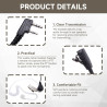 Oreillette Talkie Walkie, 4 Pièces Oreillette Compatible avec BAOFENG, Oreillette Talkie Walkie pour BAOFENG, Oreillette Radio B