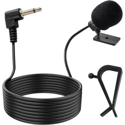 Microphone de voiture 3,5 mm, micro externe pour bleutooth stéréo dvd radio, micro de rechange avec autocollant de fixation, pin
