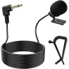 Microphone de voiture 3,5 mm, micro externe pour bleutooth stéréo dvd radio, micro de rechange avec autocollant de fixation, pin