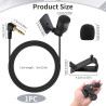 Microphone de voiture 3,5 mm, micro externe pour bleutooth stéréo dvd radio, micro de rechange avec autocollant de fixation, pin