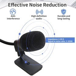 Microphone de voiture 3,5 mm, micro externe pour bleutooth stéréo dvd radio, micro de rechange avec autocollant de fixation, pin