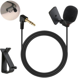 Microphone de voiture 3,5 mm, micro externe pour bleutooth stéréo dvd radio, micro de rechange avec autocollant de fixation, pin