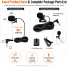 Microphone Filaire pour Autoradio 3,5 mm, Micro Cravate, Comprend des Autocollants Et Une Pince en Forme De U. Externe Mic pour 