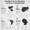 Microphone Filaire pour Autoradio 3,5 mm, Micro Cravate, Comprend des Autocollants Et Une Pince en Forme De U. Externe Mic pour 