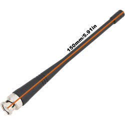 SG Store Antenne RF UHF Fouet Droite BNC Mâle EXC450BN 450-470 MHz pour émetteur-récepteur Mobile Portable 15 Cm