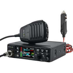 Retevis MB63B Radio Portable CB avec NRC, TFT écran Couleur CB Radio, 12/24V, AM/FM, CTCSS/DCS, Gain RF/MIC, EMG CH9/19, 40-Cana