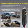 Retevis MB63B CB Radio avec Antenne, NRC Réduit Le Bruit CB Portable, écran Couleur TFT 1,77 Pouce, AM/FM, 12/24 V, Gain RF/MIC,