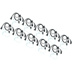 vhbw 10x Oreillette Compatible avec Hyt/Hytera TD510, TD520, PD560, TC620, PD500 Radio Talkie-walkie avec Microphone PTT, câble 