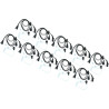 vhbw 10x Oreillette Compatible avec Hyt/Hytera TD510, TD520, PD560, TC620, PD500 Radio Talkie-walkie avec Microphone PTT, câble 